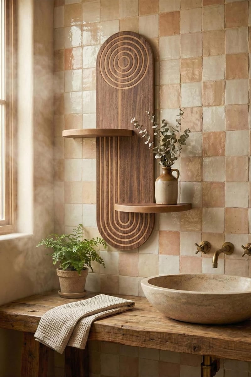 Virlin Væghylde 26x35x13 cm - Mørkebrun - Opbevaring - Hylder & Reoler - Væghylde & vægreol