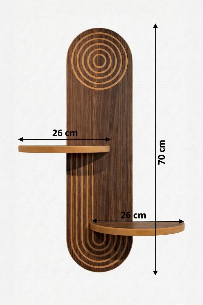 Virlin Væghylde 26x35x13 cm - Wenge - Opbevaring - Hylder & Reoler - Væghylde & vægreol