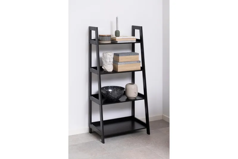 Wilele Bogreol 63 cm i Malet Træ - Sort - Opbevaring - Hylder & Reoler - Bogreol