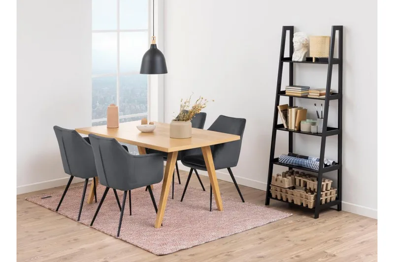 Wilele Bogreol 63 cm i Malet Træ - Sort - Opbevaring - Hylder & Reoler - Bogreol