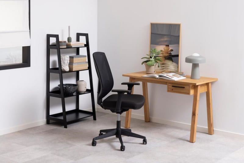 Wilele Bogreol 63 cm i Malet Træ - Sort - Opbevaring - Hylder & Reoler - Bogreol