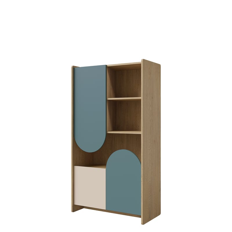 Zarek Reol 84x151 cm, brun, blå, beige