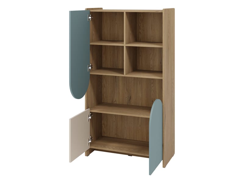 Zarek Reol 84x151 cm - brun, lyserød, beige - Opbevaring - Hylder & Reoler - Bogreol