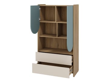 Zarek Reol 84x151 cm - brun, lyserød, beige - Opbevaring - Hylder & Reoler - Bogreol