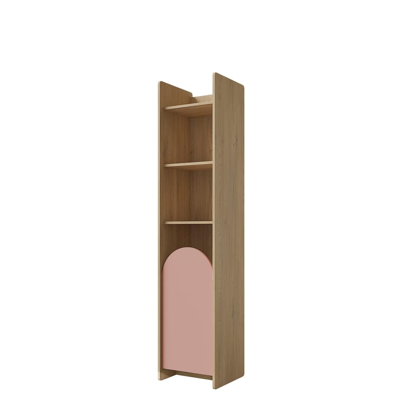 Zarek Smal Bogreol 44 cm i Eg, Lyserød|Brun