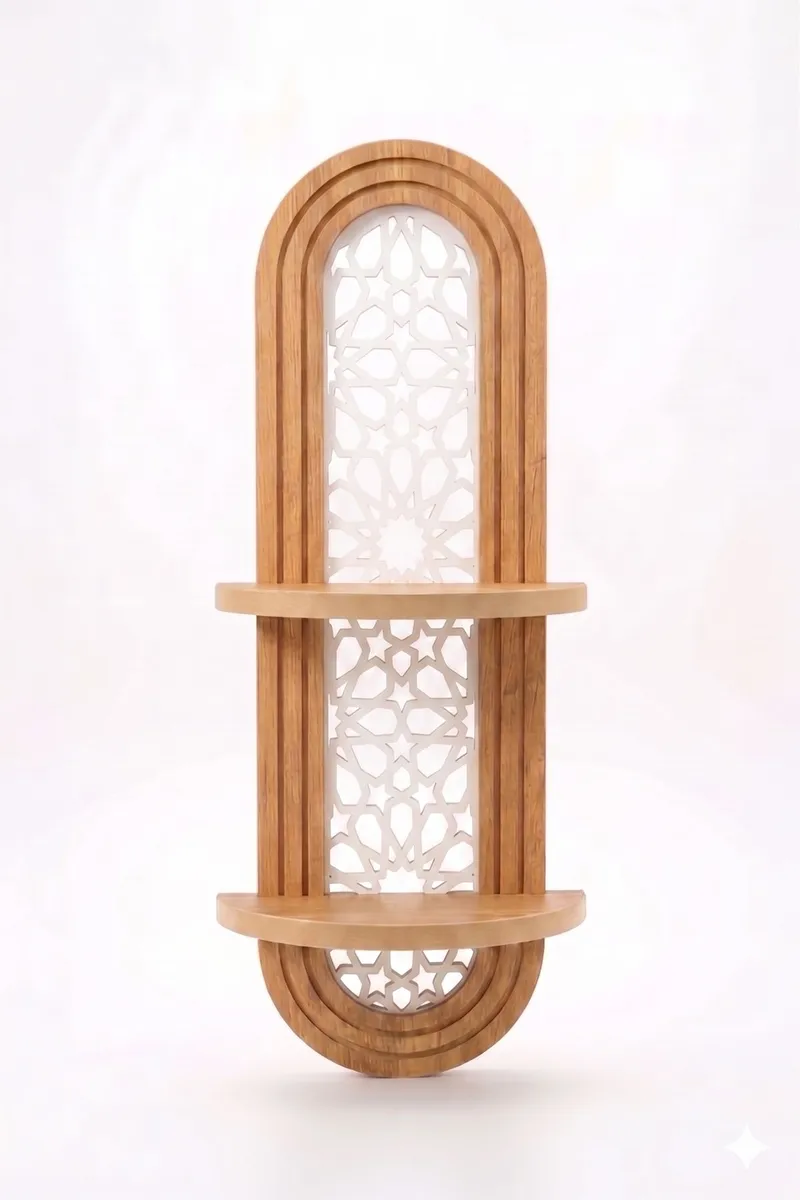 Zayra Vægreol 26x70 cm i Træ med Plastikbagside, Brun