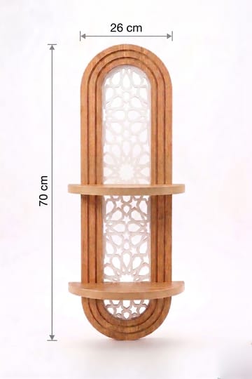 Zayra Vægreol 26x70 cm i Træ med Plastikbagside - Brun - Opbevaring - Hylder & Reoler - Væghylde & vægreol
