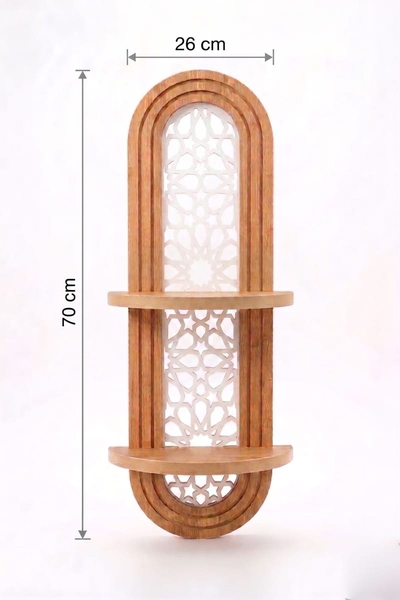 Zayra Vægreol 26x70 cm i Træ med Plastikbagside - Brun - Opbevaring - Hylder & Reoler - Væghylde & vægreol