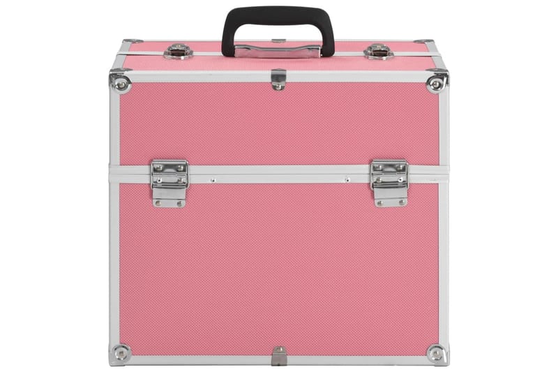 makeupkuffert 37 x 24 x 35 cm pink aluminium - Opbevaring til småting