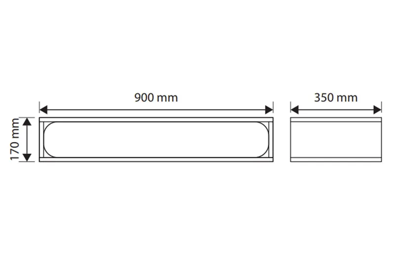 Marinport Væghængt skab 90 cm - Beige - Opbevaring - Væghængt opbevaring