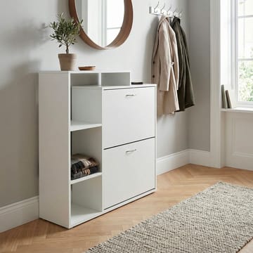 Noraro skoskab 85 cm - hvid og krom - Opbevaring - Entréopbevaring