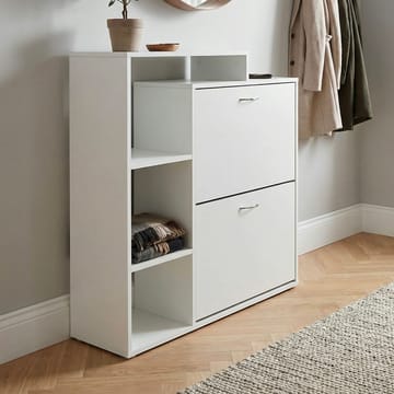 Noraro skoskab 85 cm - hvid og krom - Opbevaring - Entréopbevaring