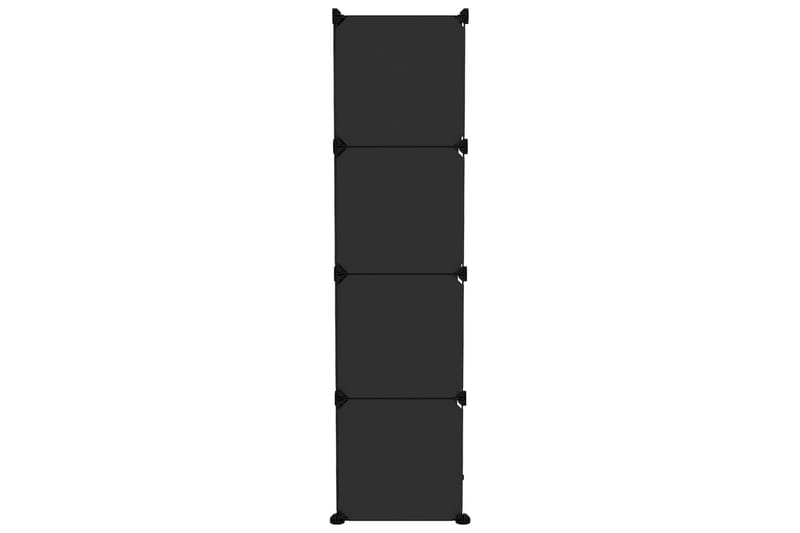 beBasic kubeformede opbevaringskasser 12 stk. PP sort - Sort - Kurve & kasser