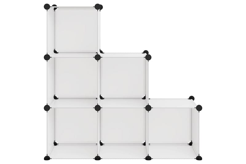 beBasic kubeformede opbevaringskasser 6 stk. PP transparent - gennemsigtig - Kurve & kasser