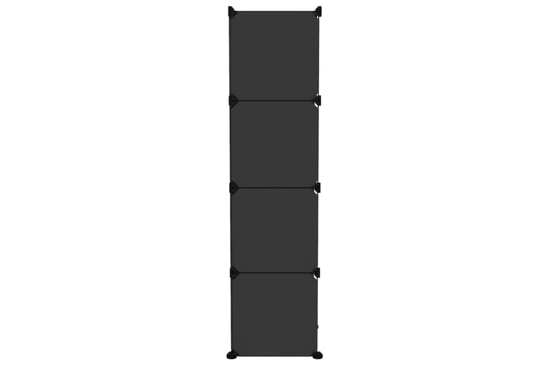 beBasic kubeformede opbevaringskasser 9 stk. PP sort - Sort - Kurve & kasser