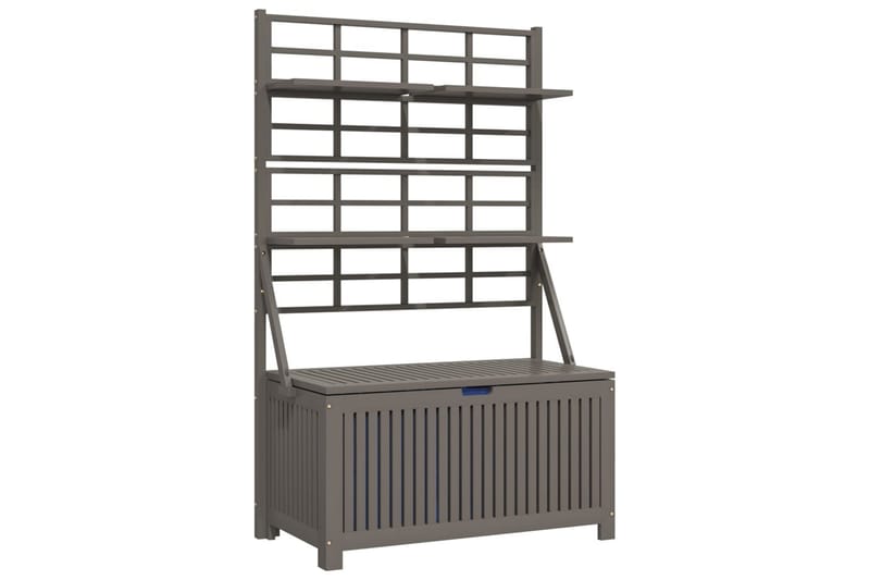 beBasic opbevaringsboks med espalier 99x50x160 cm massivt akacietræ grå - GrÃ¥ - Opbevaring - Opbevaring til småting - Kurve & kasser