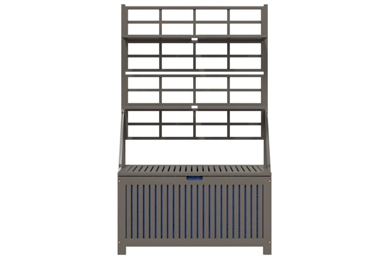 beBasic opbevaringsboks med espalier 99x50x160 cm massivt akacietræ grå - GrÃ¥ - Opbevaring - Opbevaring til småting - Kurve & kasser