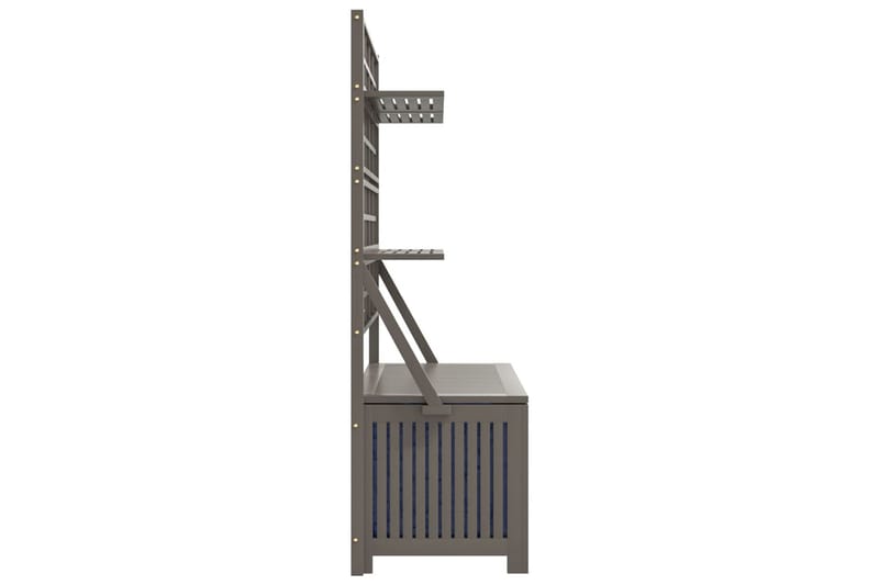 beBasic opbevaringsboks med espalier 99x50x160 cm massivt akacietræ grå - GrÃ¥ - Opbevaring - Opbevaring til småting - Kurve & kasser