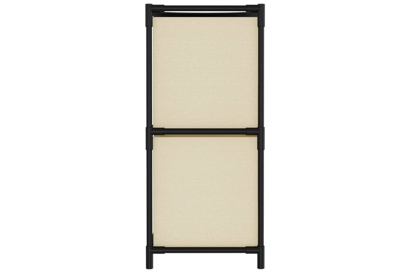 beBasic opbevaringsskab med 4 stofkurve 63x30x71 cm stål cremefarvet - Creme - Opbevaring - Opbevaring til småting - Kurve & kasser