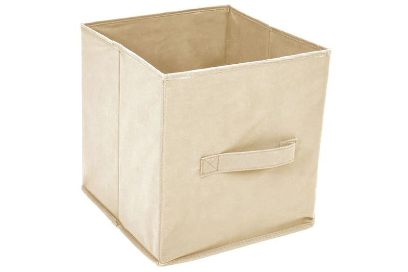 beBasic opbevaringsskab med 4 stofkurve 63x30x71 cm stål cremefarvet - Creme - Opbevaring - Opbevaring til småting - Kurve & kasser