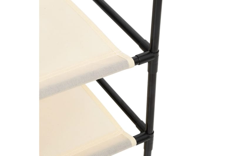 beBasic opbevaringsskab med 4 stofkurve 63x30x71 cm stål cremefarvet - Creme - Opbevaring - Opbevaring til småting - Kurve & kasser