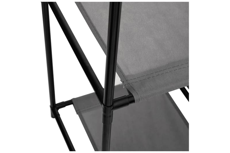 beBasic opbevaringsskab med 4 stofkurve 63x30x71 cm stål grå - GrÃ¥ - Opbevaring - Opbevaring til småting - Kurve & kasser