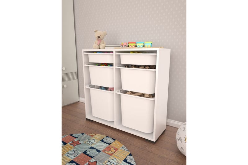Carla Opbevaringskasser 90 cm - Hvid - Opbevaring - Opbevaring til småting - Kurve & kasser