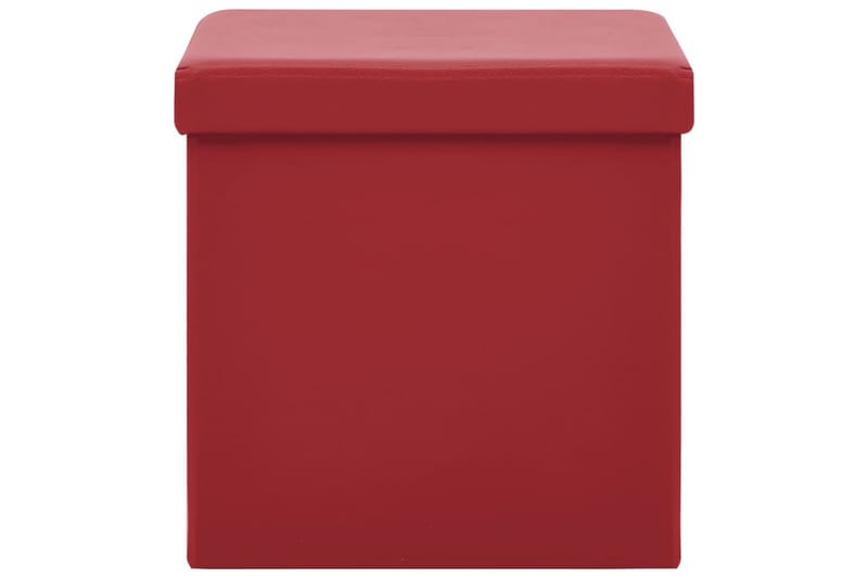foldbar opbevaringspuf PVC vinrød - Rød - Kurve & kasser
