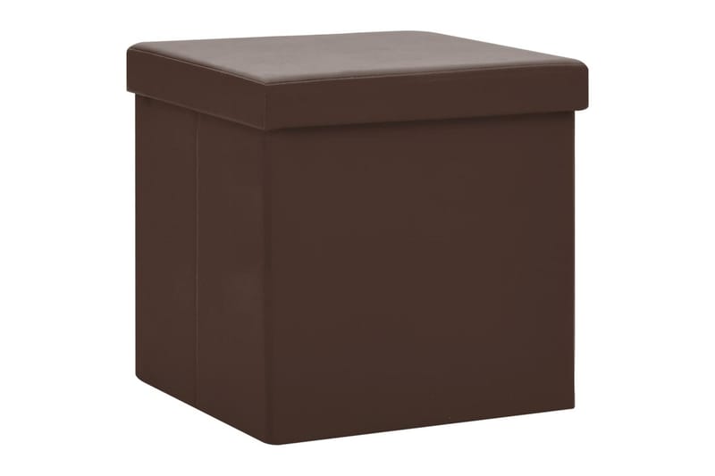 foldbar opbevaringspuf PVC brun - Brun - Kurve & kasser