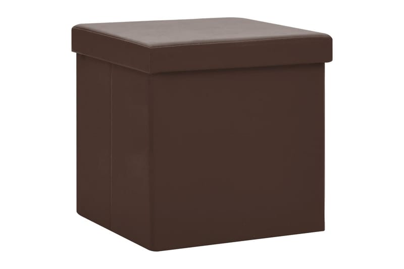 foldbar opbevaringspuf PVC brun - Brun - Opbevaring - Opbevaring til småting - Kurve & kasser