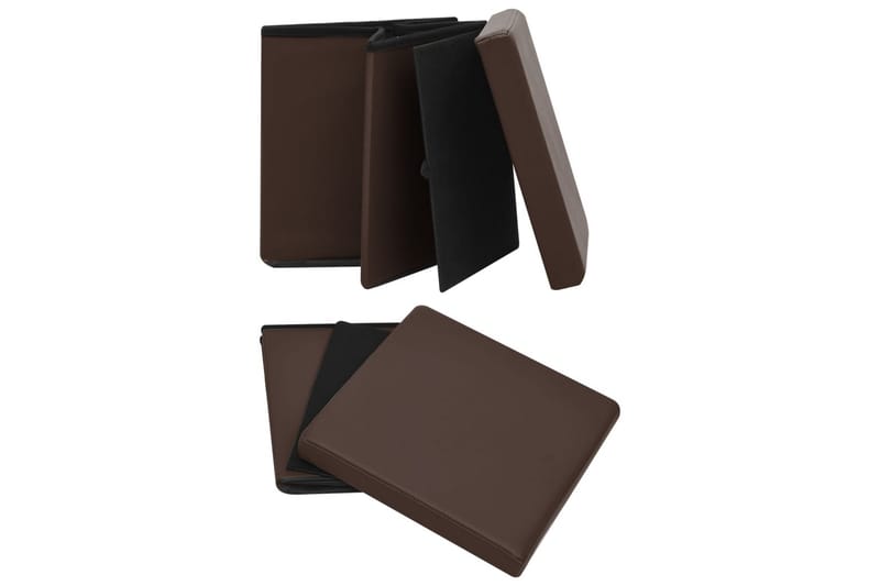 foldbar opbevaringspuf PVC brun - Brun - Opbevaring - Opbevaring til småting - Kurve & kasser