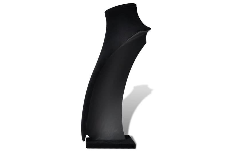 Halskædeholder Buste Flannel 2 Stk. Sort 23 X 11,5 X 30 Cm - Sort - Opbevaring - Opbevaring til småting
