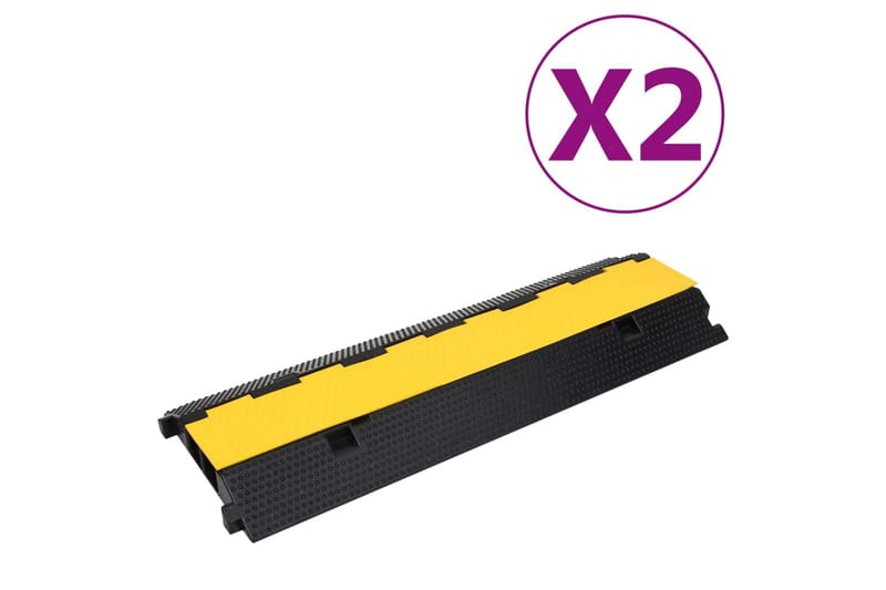 kabelbro med 2 kanaler 2 stk. 100 cm gummi - Opbevaring - Opbevaring til småting