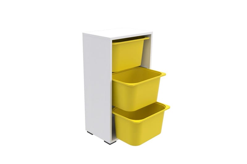 Kelix Opbevaringskasser 45 cm - Gul/Hvid - Opbevaring - Opbevaring til småting - Kurve & kasser