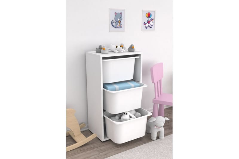 Kelix Opbevaringskasser 45 cm - Hvid - Opbevaring - Opbevaring til småting - Kurve & kasser