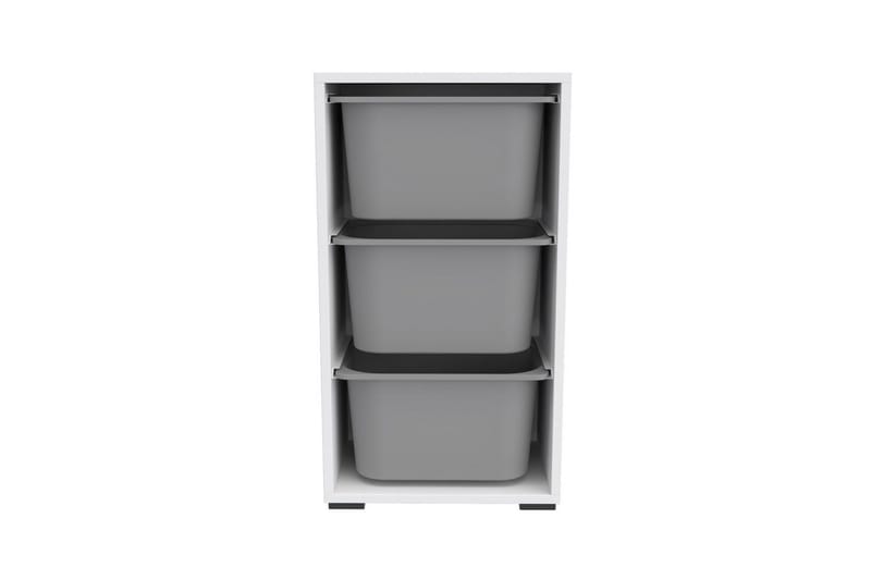 Kelix Opbevaringskasser 45 cm - Hvid/Grå - Opbevaring - Opbevaring til småting - Kurve & kasser