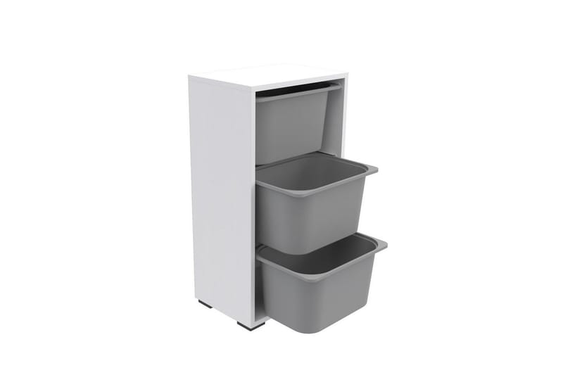 Kelix Opbevaringskasser 45 cm - Hvid/Grå - Opbevaring - Opbevaring til småting - Kurve & kasser