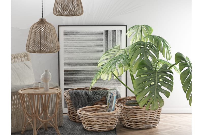 Epinal Kurvesæt - Grå - Opbevaring - Opbevaring til småting - Kurve - Flettet kurv & rattankurv