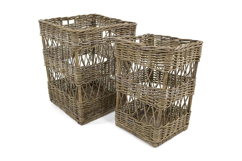 Haga Højkurv 46 cm 2-pack Cube Cane - Natur - Kurve