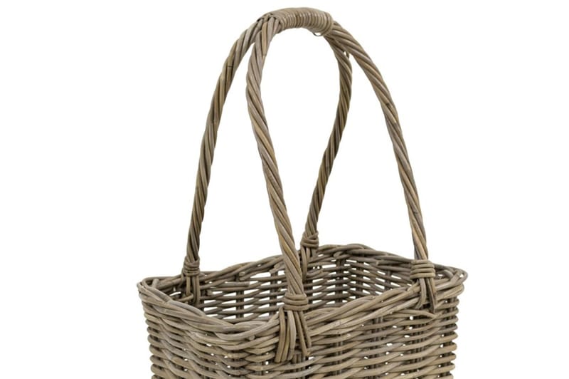 Haga Kurv Høj håndtag 46 cm Cube Cane - Natur - Opbevaring - Opbevaring til småting - Kurve
