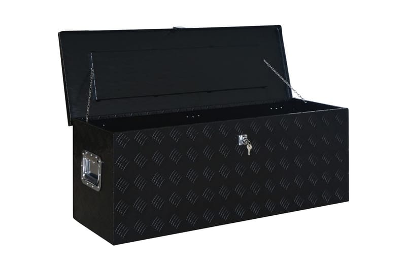 aluminiumskasse 1085 x 370 x 400 mm sort - Sort - Opbevaring - Opbevaring til småting - Kurve & kasser