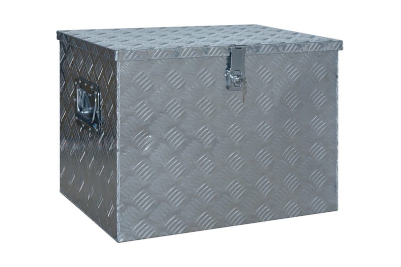 aluminiumskasse 610 x 430 x 455 mm sølvfarvet - Sølv - Opbevaring - Opbevaring til småting - Kurve & kasser