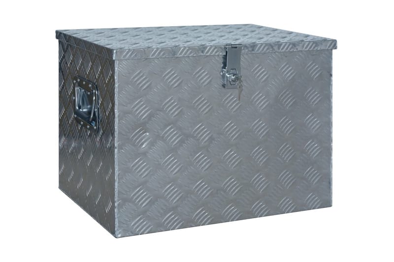 aluminiumskasse 610 x 430 x 455 mm sølvfarvet - Sølv - Kurve & kasser