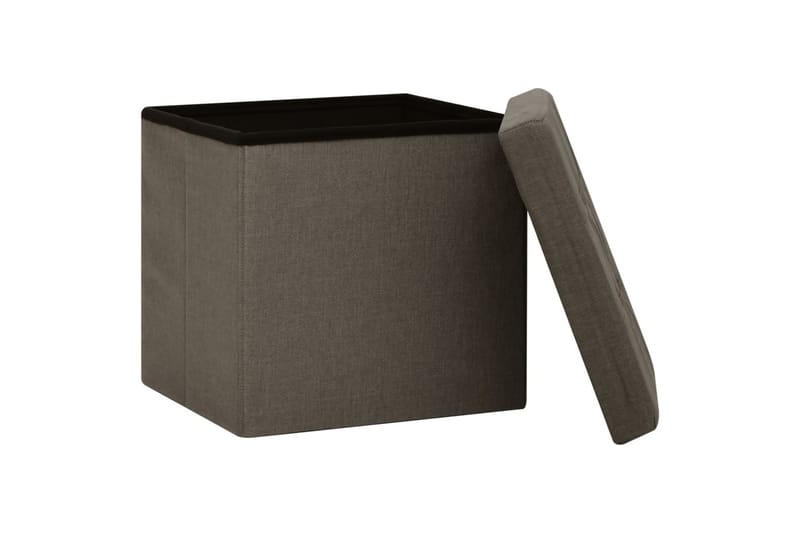 foldbar puf kunstlærred brun - Brun - Kurve & kasser