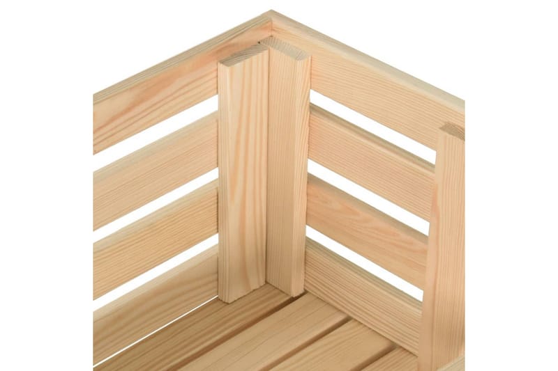 grøntsagsvogn 57x30x80 cm massivt fyrretræ - Brun - Opbevaring - Opbevaring til småting - Kurve & kasser