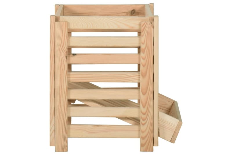 kartoffelkasse 60x40x50 cm massivt fyrretræ - Brun - Opbevaring - Opbevaring til småting - Kurve & kasser