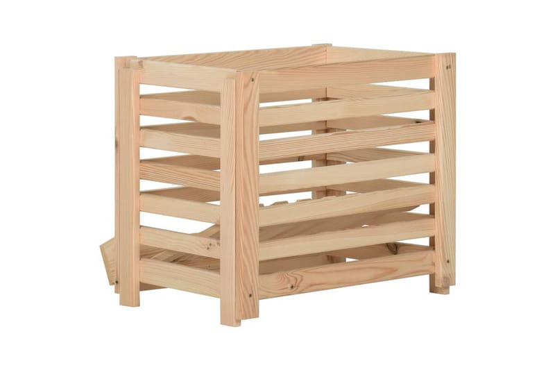kartoffelkasse 60x40x50 cm massivt fyrretræ - Brun - Opbevaring - Opbevaring til småting - Kurve & kasser