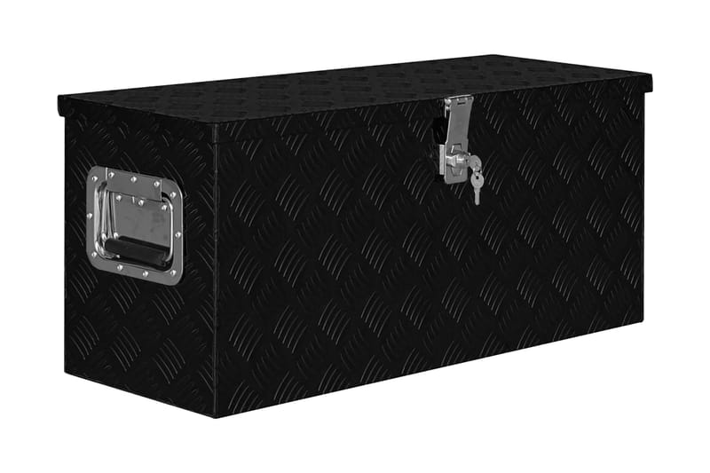 aluminiumskasse 80x30x35 cm sort - Sort - Værktøjskasse - Garageinteriør & garageopbevaring - Kasser