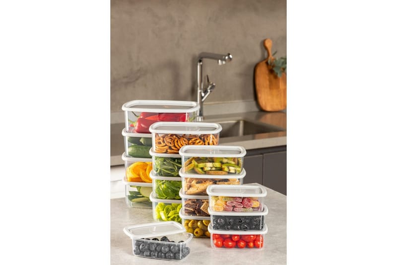 Opbevaringsboks Sæt (16 Dele) Rasalas16 Grå - Grå - Opbevaring - Opbevaring til småting - Kurve & kasser - Plastikbakke & plastikkasse