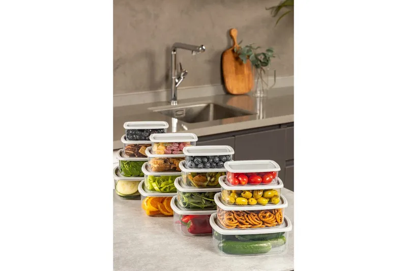 Opbevaringsboks Sæt (16 Dele) Rasalas16 Grå, Grå